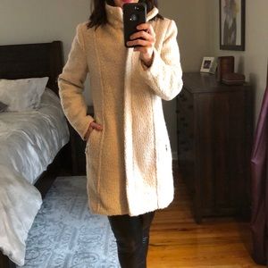H&M Tan Textured Dressy Coat